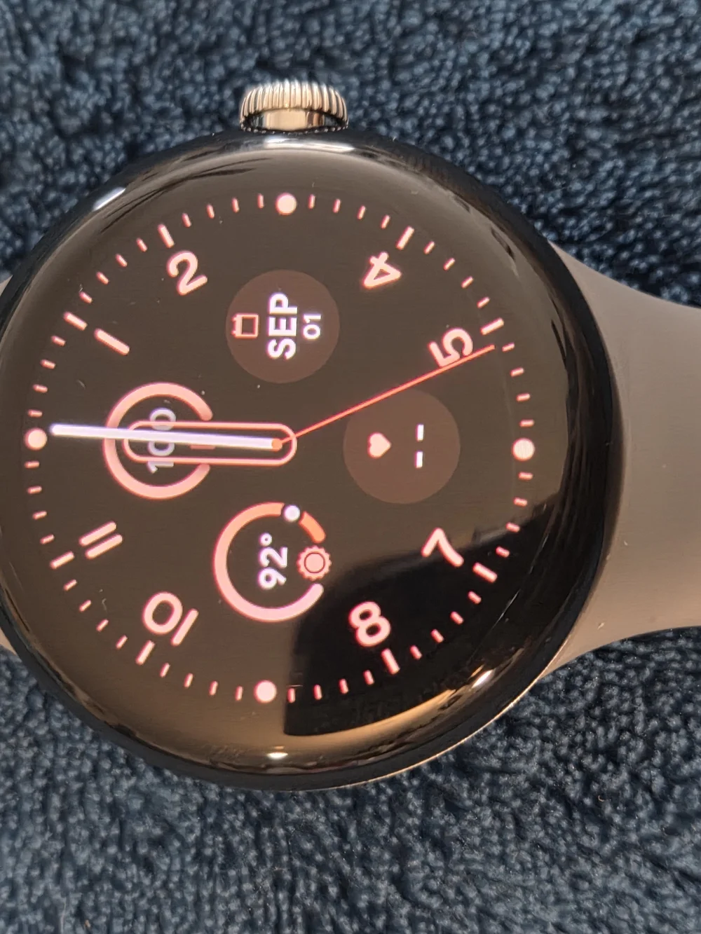 Pixel Watch - Gray Smartwatch with Pink Accent Display